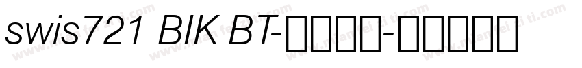 swis721 BIK BT-普通西方字体转换